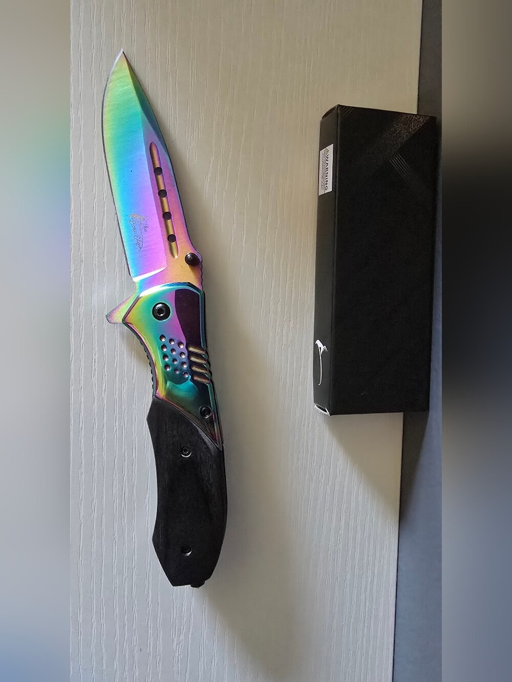 Men's Multicolor Rainbow Folding Knife - Fashion Pocket Blade